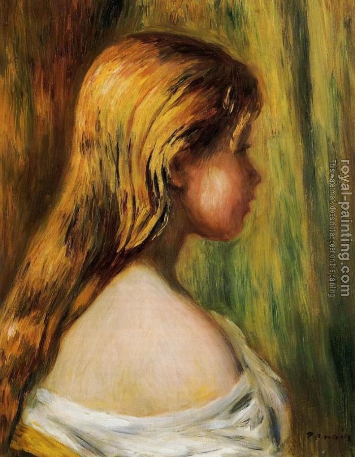 Pierre Auguste Renoir : Head of a Young Girl III